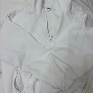 Old navy dynamic fleece White Half-Zip Sweatshirt